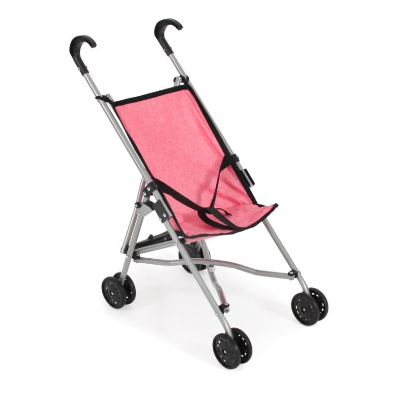 Poppenbuggy (donkerroze/zwart) Poppenbuggy (donkerroze/zwart)
