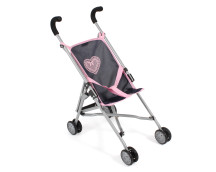 Poppenbuggy Roma (donkerblauw/hartje)