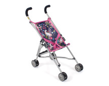 Poppenbuggy Roma (eenhoorn donkerblauw/roze)