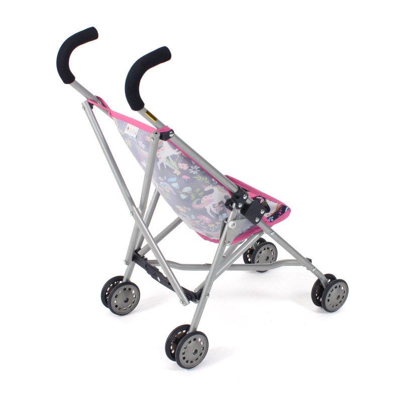 Poppenbuggy Roma (eenhoorn donkerblauw/roze) Poppenbuggy Roma (eenhoorn donkerblauw/roze)
