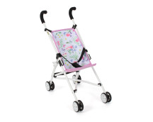 Poppenbuggy Roma (bloemen wit/roze)