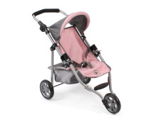 Poppenbuggy jogging Lola (grijs/lichtroze)