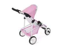 Poppenbuggy jogging Lola (bloemen wit/roze) Poppenbuggy jogging Lola (bloemen wit/roze)