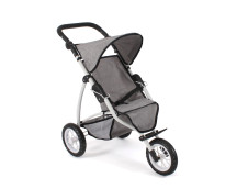 Poppenbuggy jogging Leon (jeans grijs)