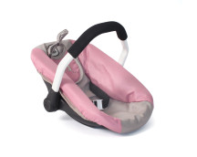 Poppenautozitje (roze/taupe/beer)