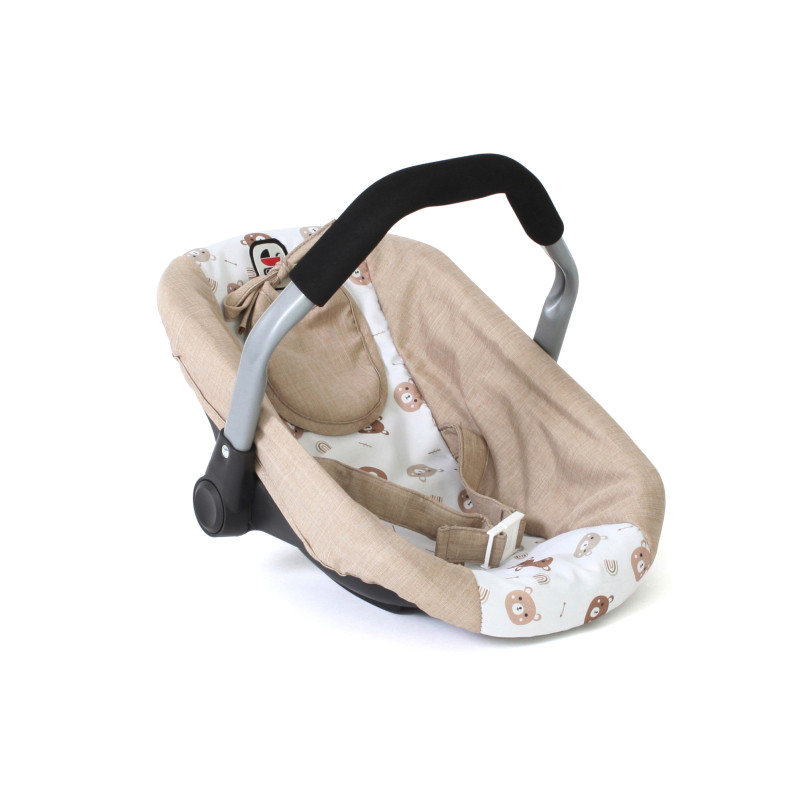 Poppenautozitje (beige beertjes) Poppenautozitje (beige beertjes)