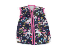 Poppenslaapzak (eenhoorn donkerblauw/roze)