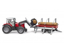 Massey Ferguson 7480 + voorlader+ houttrans. Massey Ferguson 7480 + voorlader+ houttrans.