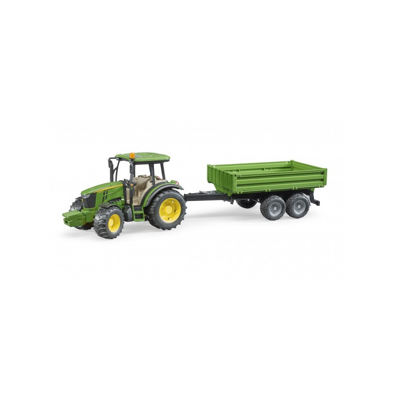 John Deere tractor 5115M met kieptrailer John Deere tractor 5115M met kieptrailer