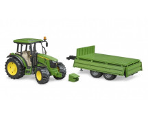 John Deere tractor 5115M met kieptrailer John Deere tractor 5115M met kieptrailer