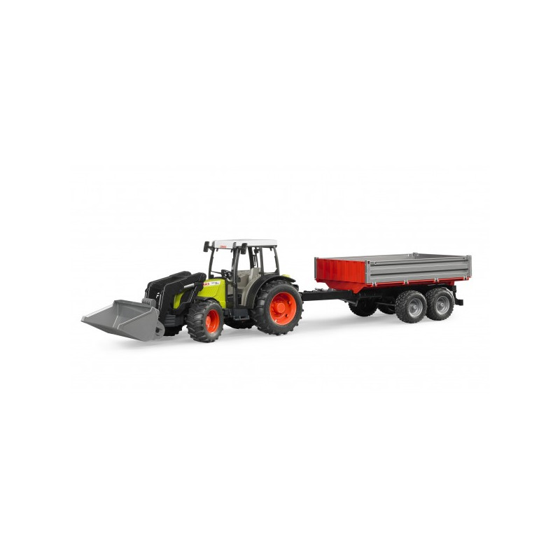 Claas Nectis met voorlader en aanhanger Claas Nectis met voorlader en aanhanger