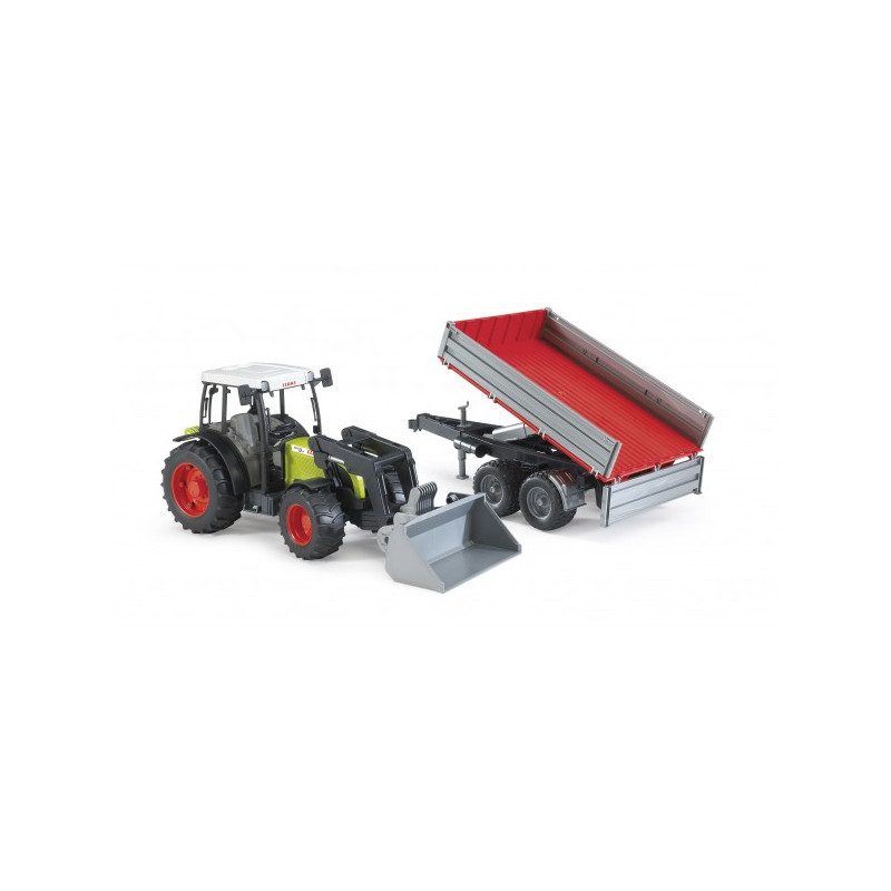 Claas Nectis met voorlader en aanhanger Claas Nectis met voorlader en aanhanger