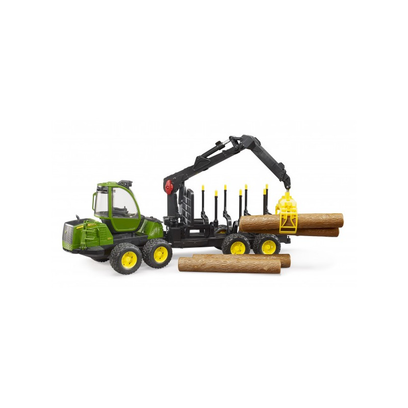 John Deere 1210E houttransport met kraan