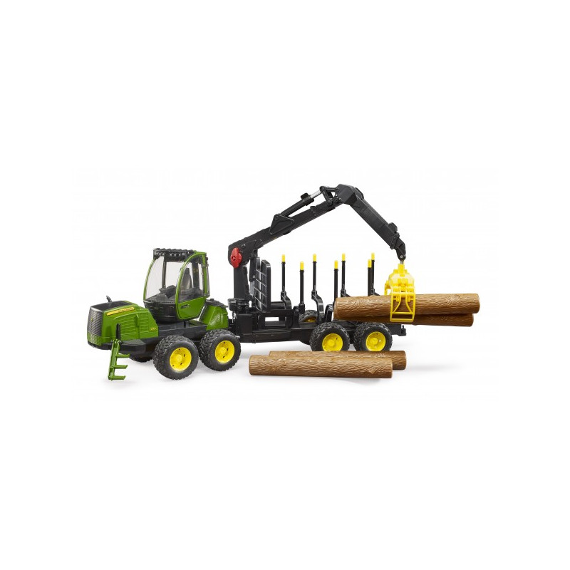 John Deere 1210E houttransport met kraan