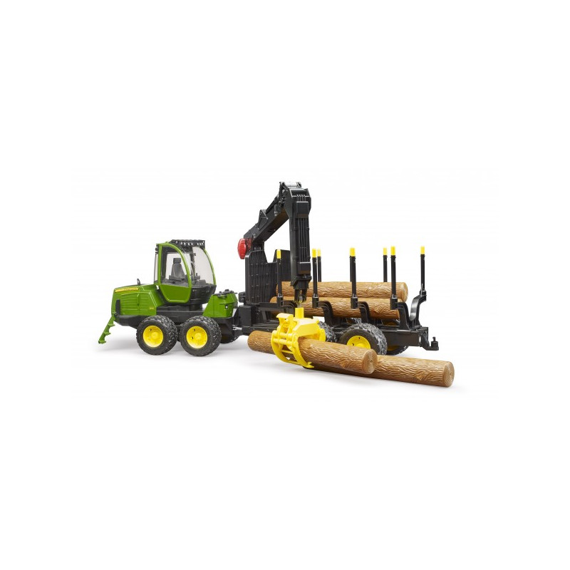 John Deere 1210E houttransport met kraan