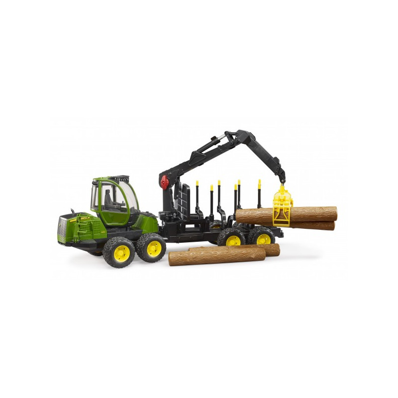 John Deere 1210E houttransport met kraan