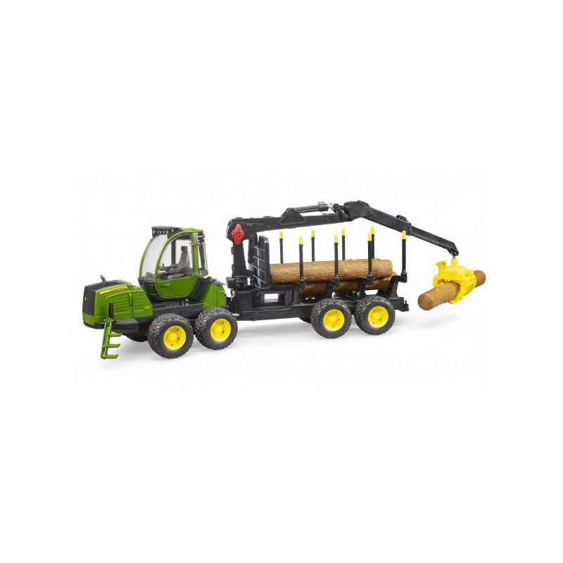 John Deere 1210E houttransport met kraan