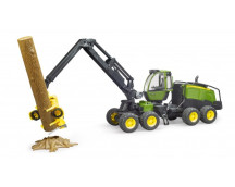John Deere 1270 G oogster met boomstam John Deere 1270 G oogster met boomstam