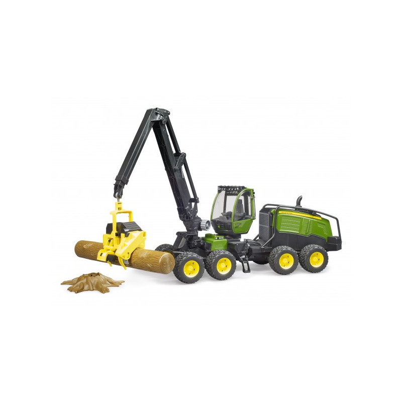 John Deere 1270 G oogster met boomstam John Deere 1270 G oogster met boomstam