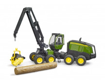 John Deere 1270 G oogster met boomstam John Deere 1270 G oogster met boomstam