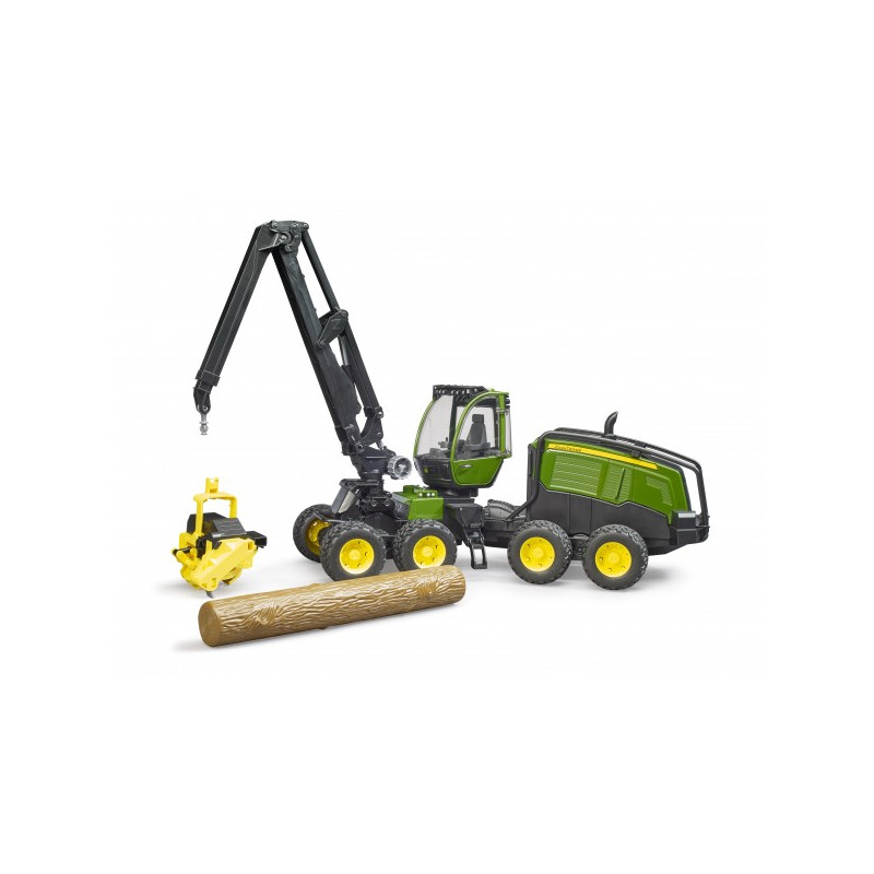 John Deere 1270 G oogster met boomstam John Deere 1270 G oogster met boomstam