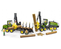 John Deere 1270 G oogster met boomstam John Deere 1270 G oogster met boomstam