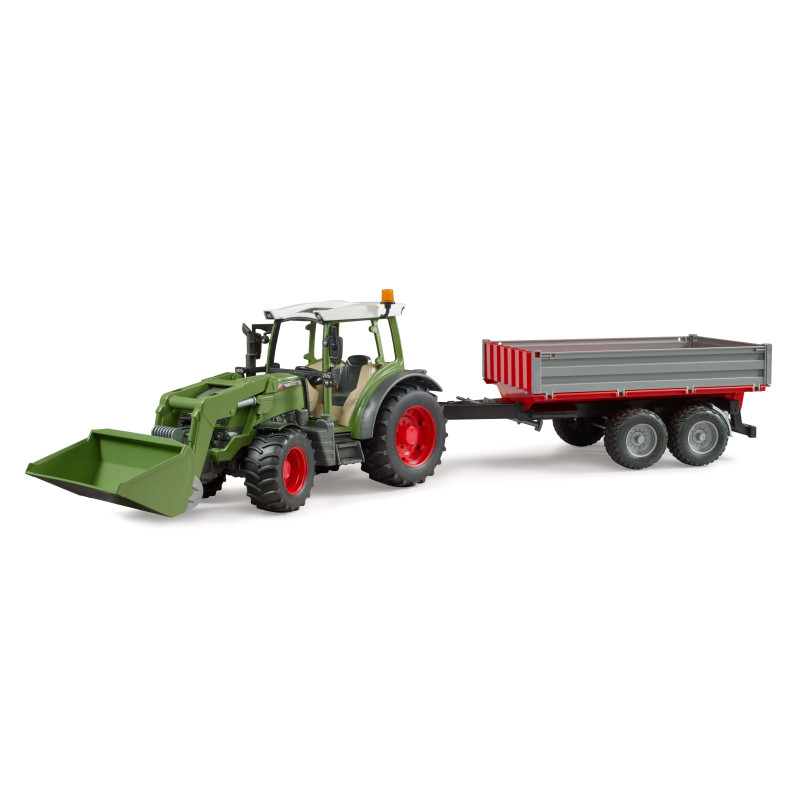 Fendt Vario 211 met voorlader en kiepwagen