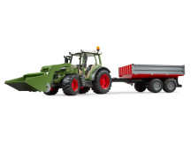 Fendt Vario 211 met voorlader en kiepwagen
