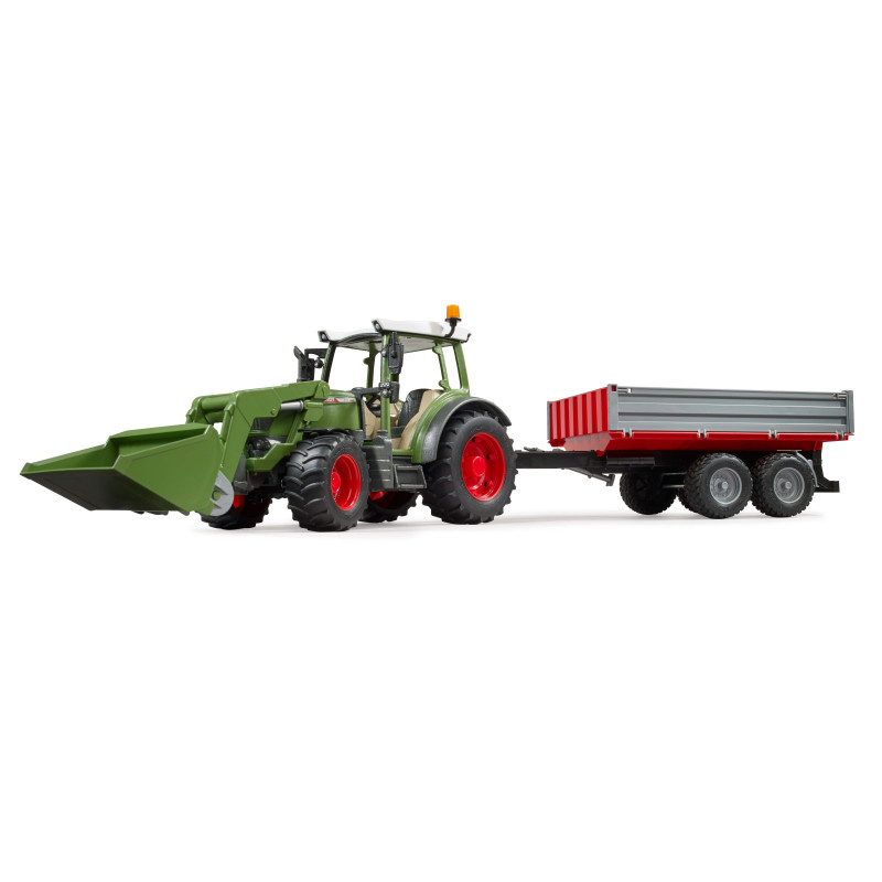 Fendt Vario 211 met voorlader en kiepwagen
