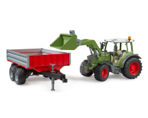 Fendt Vario 211 met voorlader en kiepwagen