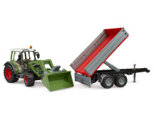 Fendt Vario 211 met voorlader en kiepwagen