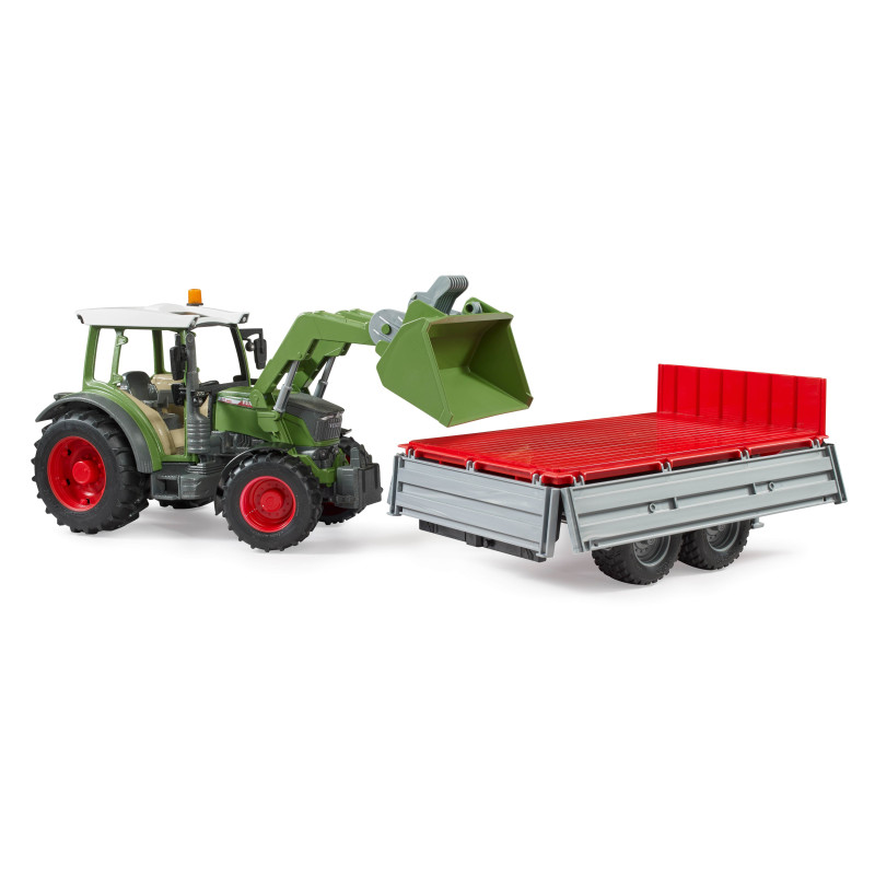 Fendt Vario 211 met voorlader en kiepwagen