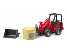 Schaffer compactlader met balengrijper