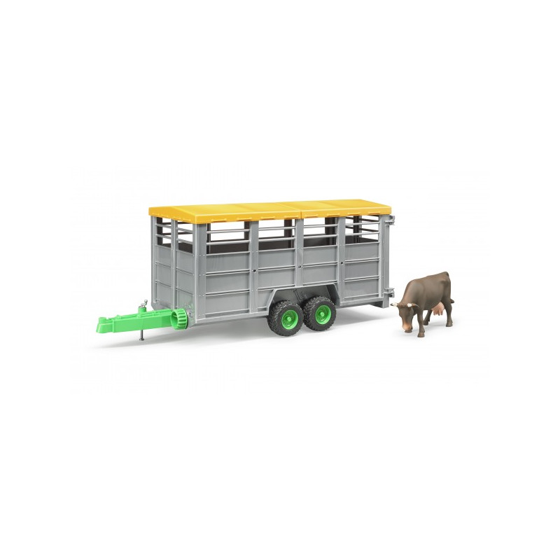 Veetransportaanhanger met koe Veetransportaanhanger met koe