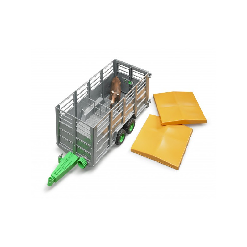 Veetransportaanhanger met koe Veetransportaanhanger met koe
