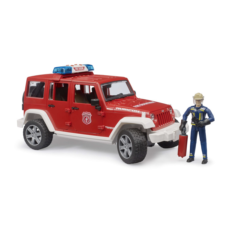 Jeep Wrangler brandweer + speelfiguur