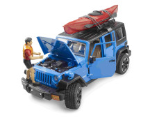 Jeep Wrangler Rubicon Unlimited met kajak en figuur Jeep Wrangler Rubicon Unlimited met kajak en figuur