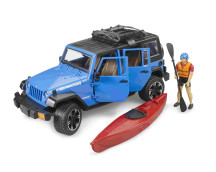 Jeep Wrangler Rubicon Unlimited met kajak en figuur Jeep Wrangler Rubicon Unlimited met kajak en figuur