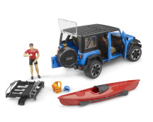 Jeep Wrangler Rubicon Unlimited met kajak en figuur Jeep Wrangler Rubicon Unlimited met kajak en figuur