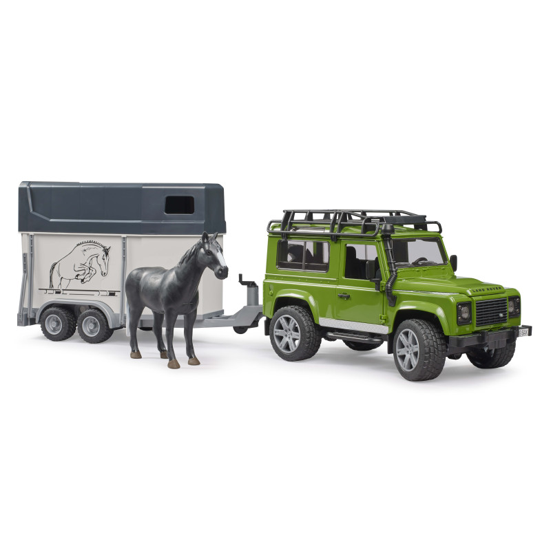 Landrover met paardentrailer