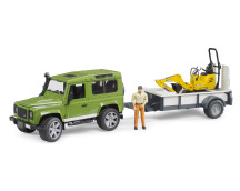 Landrover m.aanh. en JCB bagger