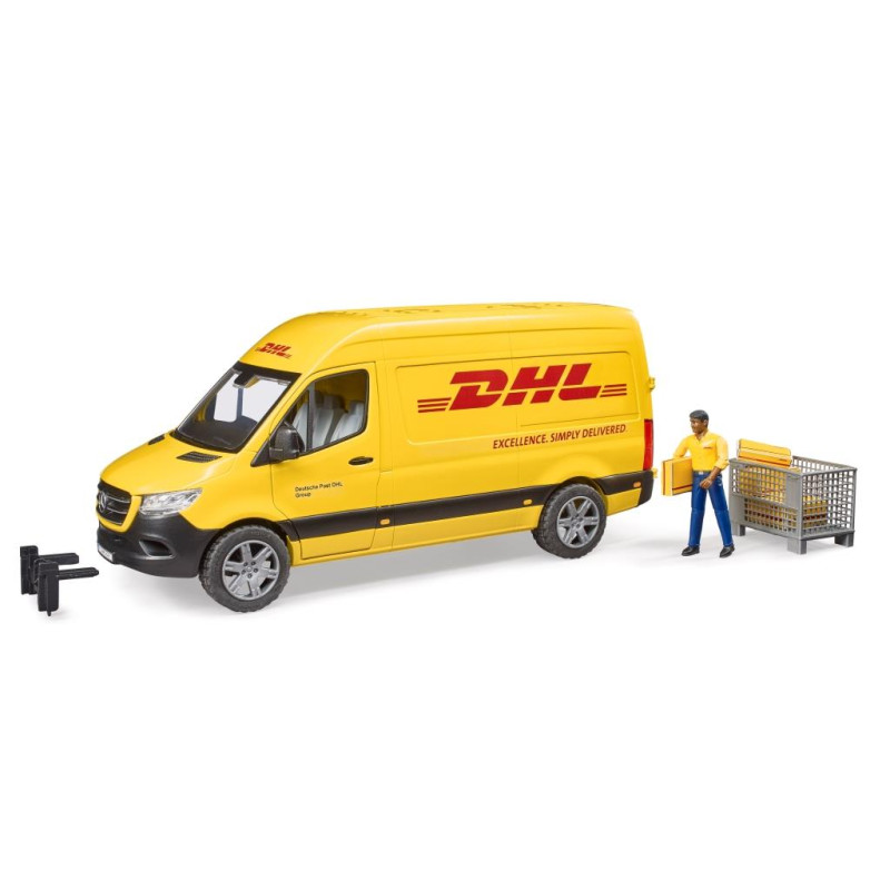 MB Sprinter DHL met speelfiguur MB Sprinter DHL met speelfiguur