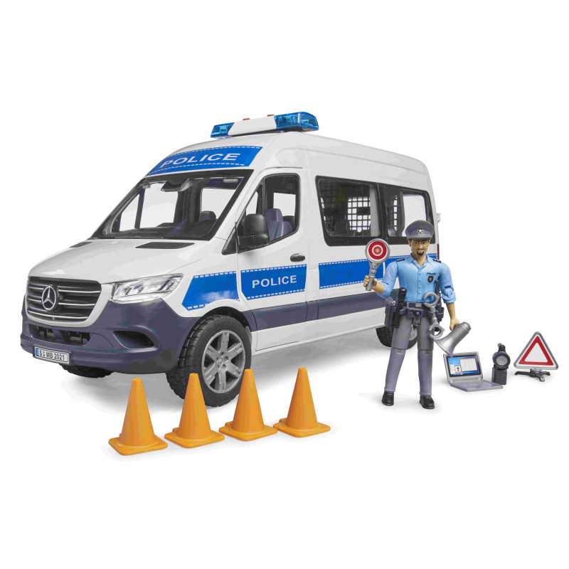 MB Sprinter politiehulpvoertuig met politieagent