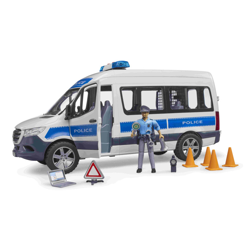 MB Sprinter politiehulpvoertuig met politieagent