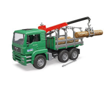 MAN-houttransporttruck met kraan