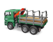 MAN-houttransporttruck met kraan MAN-houttransporttruck met kraan