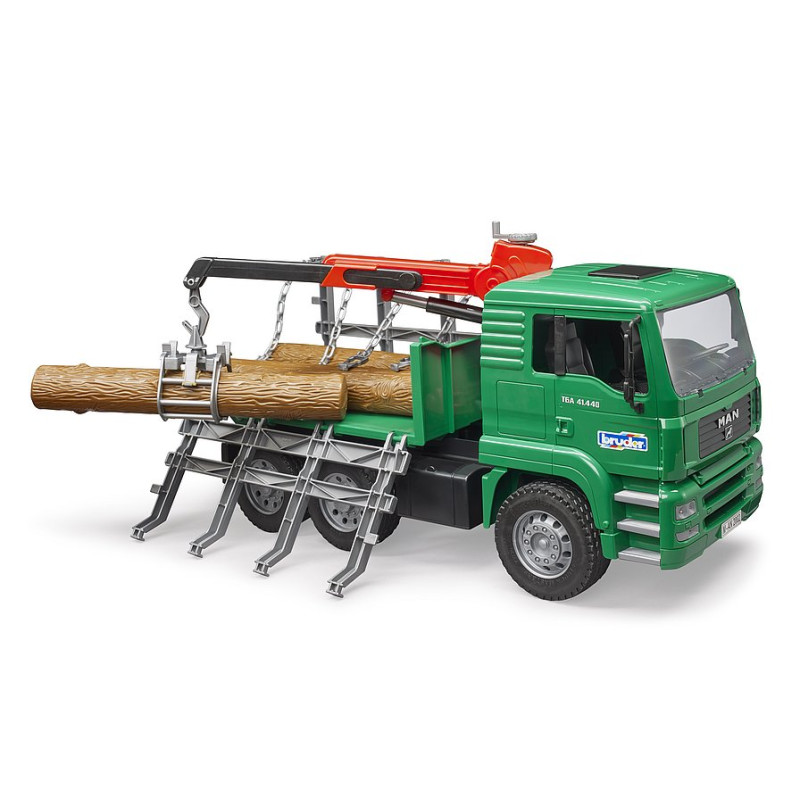 MAN-houttransporttruck met kraan MAN-houttransporttruck met kraan
