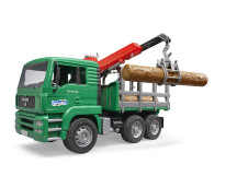 MAN-houttransporttruck met kraan MAN-houttransporttruck met kraan