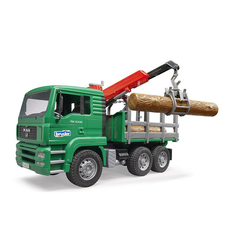 MAN-houttransporttruck met kraan MAN-houttransporttruck met kraan