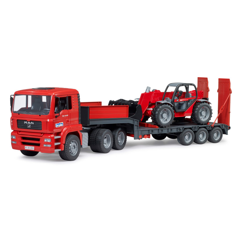 MAN TGA dieplader met Manitou MLT633 MAN TGA dieplader met Manitou MLT633